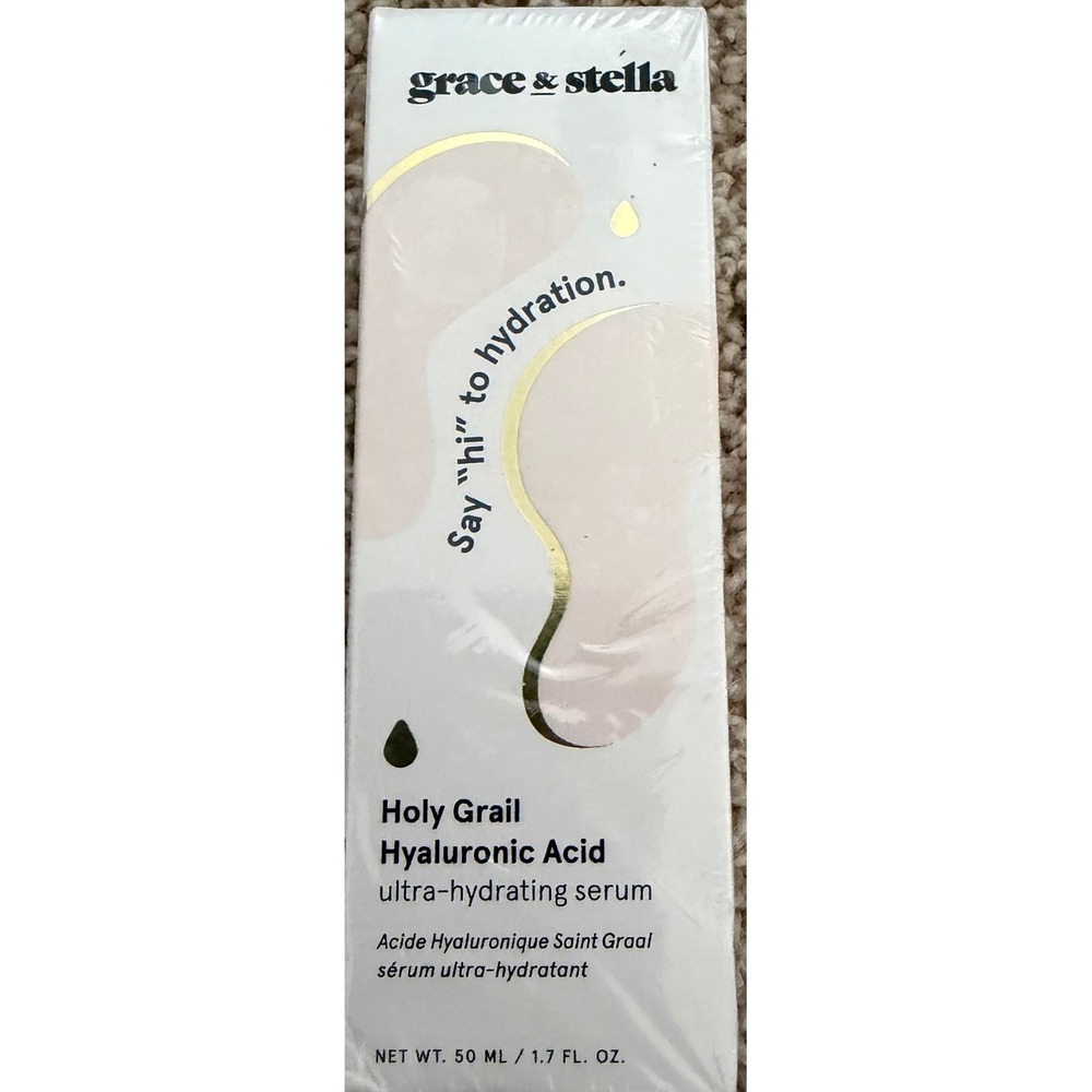 Grace & Stella Holy Grail Hyaluronic Acid Serum 50ml 1.7oz Hydrating Vegan New